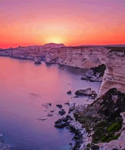 Bonifacio Cliff At Sunset paint by number