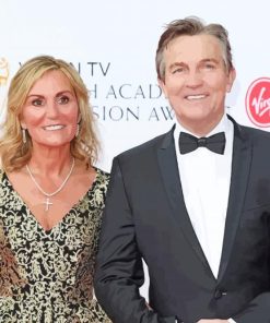 Bradley Walsh With His Wife Paint by number