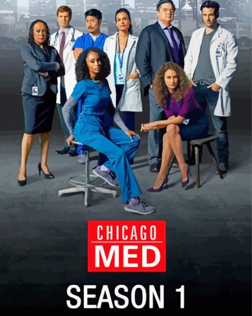 Chicago Med Poster paint by number