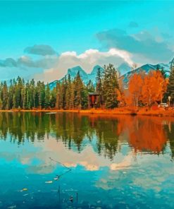 Canmore In Fall Paint by number