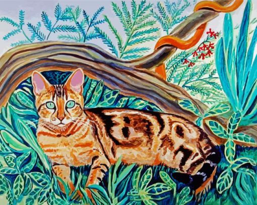 Cat Bengal Animal paint by number