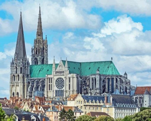 Chartres Cathedral paint by number