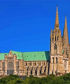 Chartres Cathedral France paint by number