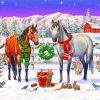 Christmas Horses Winter On The Ranch Paint by number