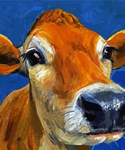 Cow Portrait Art paint by number