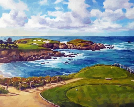 Cypress Point Landscape paint by number