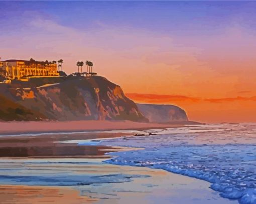 Dana Point California Beach paint by number