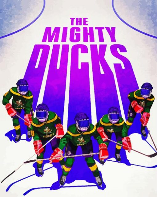 Disney The Mighty Ducks Poster paint by number