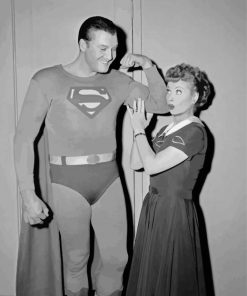 George Reeves I Love Lucy paint by number