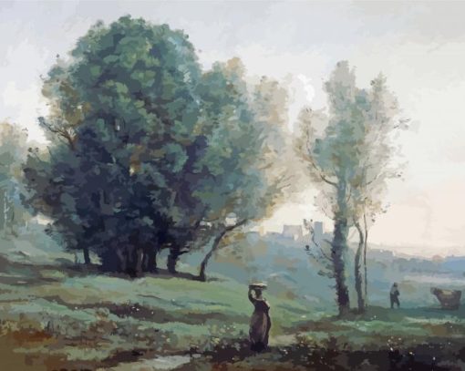 Jean Baptiste Camille Corot Landscape paint by number