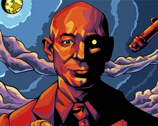 Jeff Bezos Art Illustration paint by number