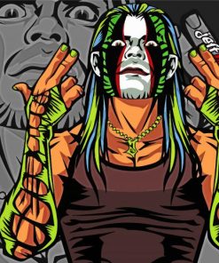 Jeff Hardy Cartoon paint by number