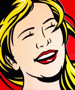 Laughing Lady Pop Art paint by number