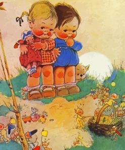 Little Girls And Fairies By Mabel Lucie Attwell paint by number