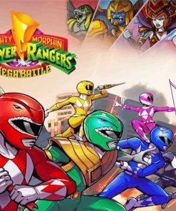 Mighty Morphin Power Ranger Video Game paint by number