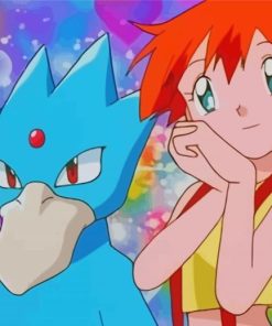 Misty And Golduck paint by number