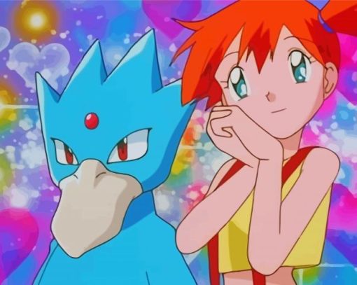 Misty And Golduck paint by number