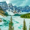 Moraine Lake Banff Winter paint by number