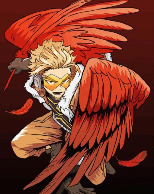 My Hero Academia Hawks paint by number