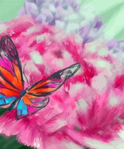 Peonies And Butterflies Artwork paint by number