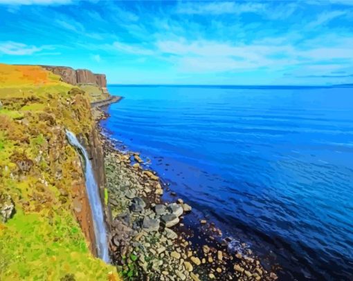 Portree Skye Seascape paint by number