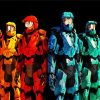 Red Vs Blue Characters paint by number