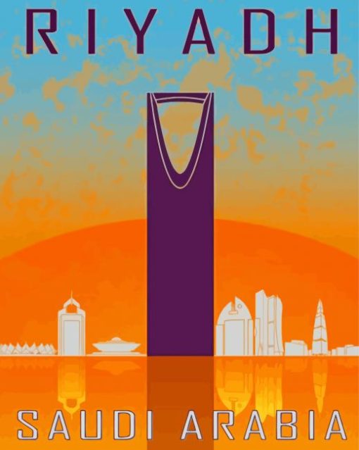 Riyadh Saudi Arabia Poster paint by number