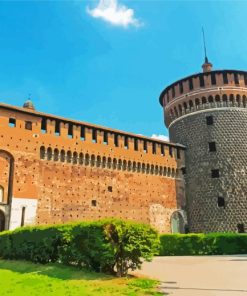 Sforzesco Castle In Milan paint by number