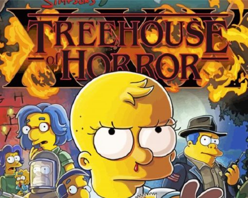 Simpsons Treehouse Of Horror Poster paint by number