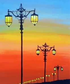 Street Lamps Art paint by number