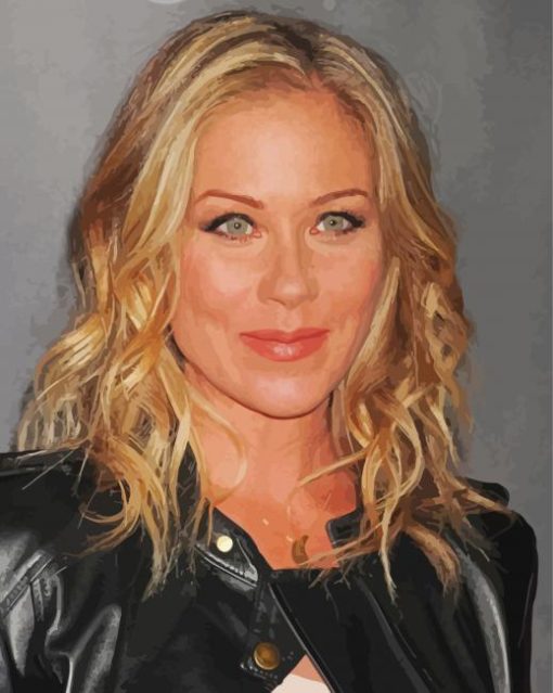 The Beautiful Actress Christina Applegate paint by number