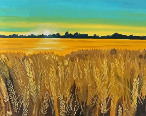 The Wheat Field paint by number