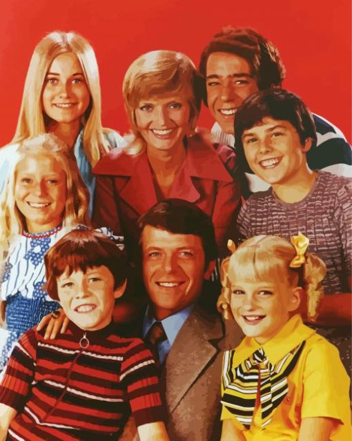 The Brady Bunch Illustration Paint by number