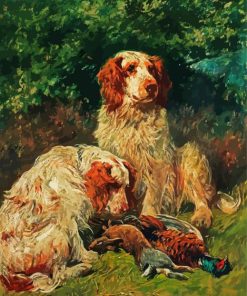 Two Clumber Spaniels paint by number