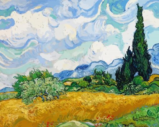 Vincent Van Gogh Wheat Field paint by number