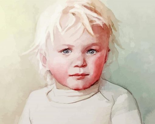 Watercolor Children paint by number