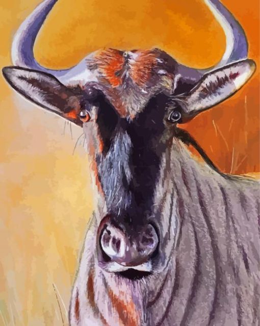 Wildebeest Art Paint by number