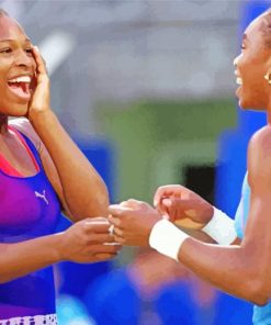 Williams Sisters Tennis Players paint by number