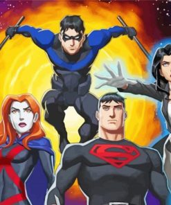 Young Justice Illustration paint by number