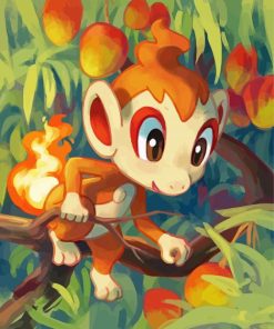 Aesthetic Chimchar paint by number