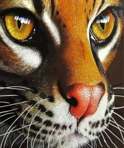 Aesthetic Ocelot Close Up paint by number