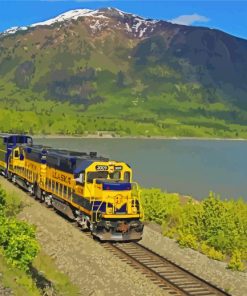 Alaska Railroad Train paint by number