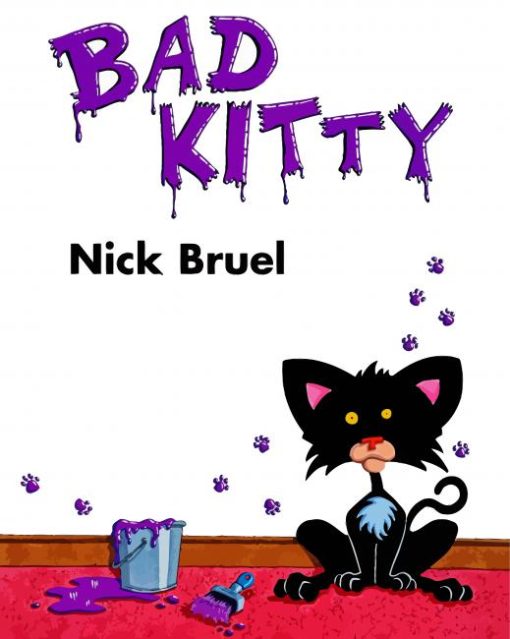 Bad Kitty Book Poster paint by number