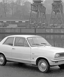 Black And White Vauxhall Viva Hb 1969 paint by number