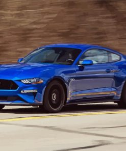 Blue 2018 GT Mustang paint by number