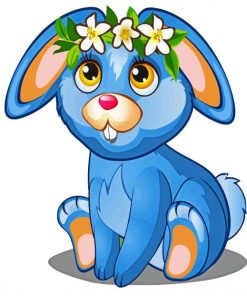 Blue Bunny paint by number