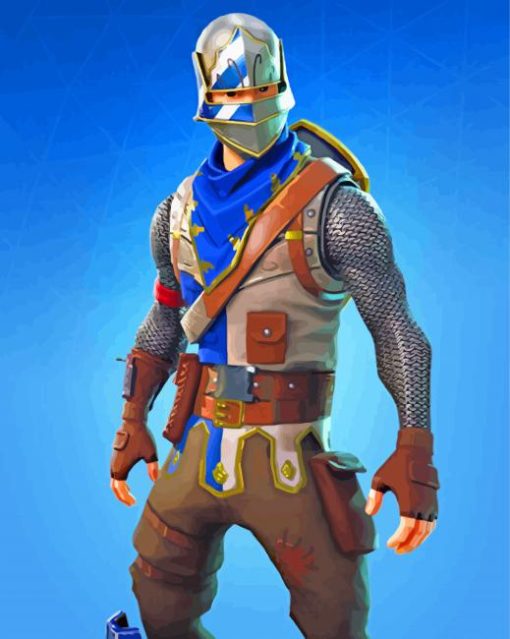 Blue Squire Character paint by number