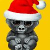 Christmas Baby Gorilla paint by number