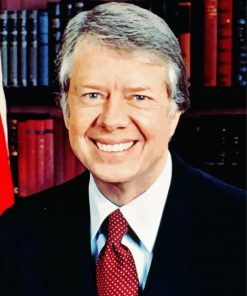 Classy Jimmy Carter paint by number