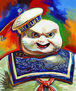 Colorful Marshmallow Man paint by number